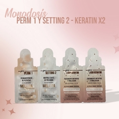 Melania monodosis perm1 + setting2 + keratin*2u