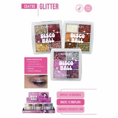 Pink21 disco ball paleta de glitter CS4735