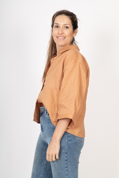 Camisa Pia Lino Tierra - comprar online