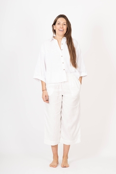 Pantalon Magnolia Lino Blanco