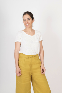 Pantalon Magnolia Lino Mostaza en internet