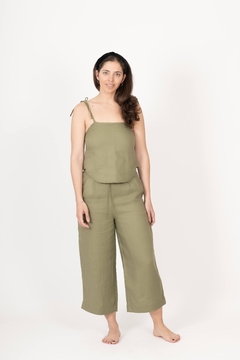 Pantalon Magnolia Lino Verde