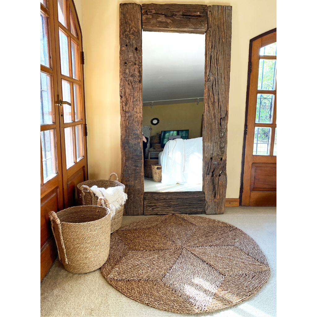 Espejo rústico de madera 112cm - Compra online - Lokura