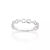 Anel Rommanel skinny ring infinito folheado a platina - 310810