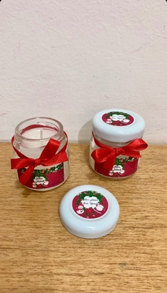 Lembrança Natal vela aromática potinho de vidro