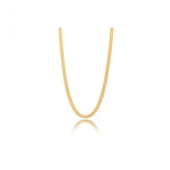 CHOKER FITA LISA DOURADO FOLHEADO