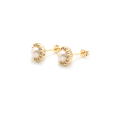 BRINCOS PEROLA BANHO OURO 18K - comprar online