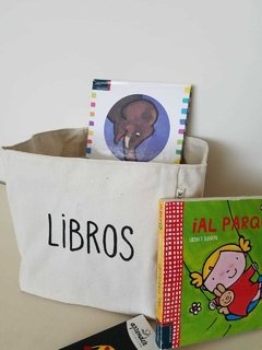 Cesto rotulado Libros