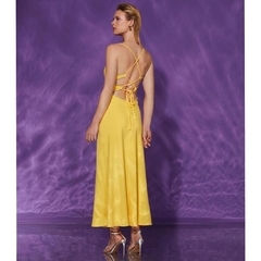 Vestido Amarelo Midi - comprar online