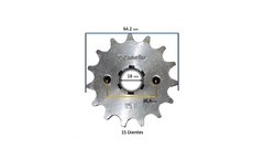 Imagen de KIT TRANSMISION PIÑON 15 CORONA 38 PASO 428 Zanella