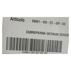 CUBREPIERNA INTERIOR DERECHO GRIS Zanella - tienda online