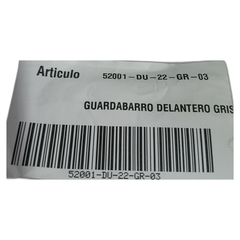 GUARDABARRO DELANTERO NEGRO Zanella - tienda online