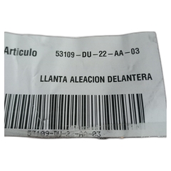 LLANTA ALEACION DELANTERA Zanella - tienda online