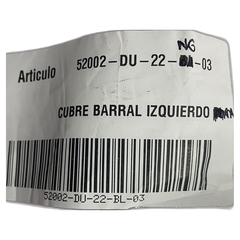 CUBRE BARRAL IZQUIERDO NEGRO Zanella - tienda online