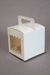 Caja Blanca 1 Cupcake Con Visor 10x10,5x10,5cm