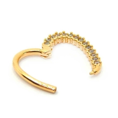 Piercing Daith Coração Articulado com Pedra Ouro18K - comprar online