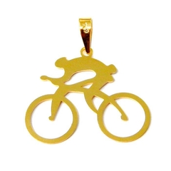 Pingente Bicicleta com Ciclista Ouro18K na internet