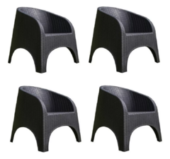 PROMO 2 - Set 4 Sillones ALEJO RATAN