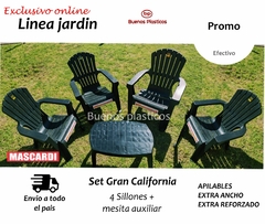 4 SILLONES GRAN CALIFORNIA + MESA AUXILIAR 77*50 DE REGALO!!!