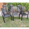 Set X 6 sillones de jardín Kansas negros