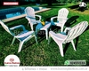 4 sillones Miami Mascardi blancos + mesa de regalo de 77*43