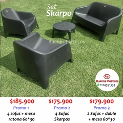 PROMO 2 - 4 sillones Skarpo Mascardi negros - comprar online