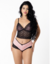 Baby Doll Sexy Cropped Conjunto Com Renda Lingerie Sem Bojo - comprar online