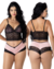 Baby Doll Sexy Cropped Conjunto Com Renda Lingerie Sem Bojo