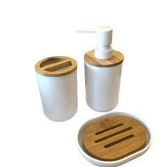 Set de jabonera y porta cepillo para baño Nordico