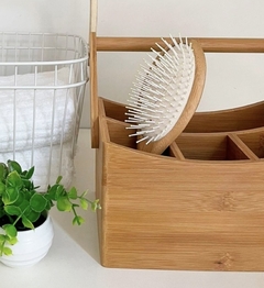 Organizador portatil de madera bamboo