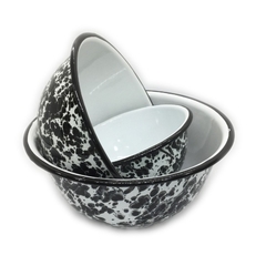 Set x3 bowls enlozados jaspeados