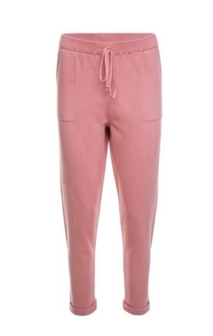 Calça Tricot Rosa Blush - Barra Italiana (dobrada) | 28871 - comprar online