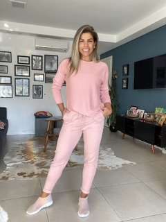 Calça Feminina em Tricot ROSA ARGILA - comprar online