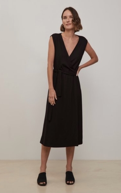 Vestido com cinto Anselmi Preto | 47282 - Mari Colombo Store