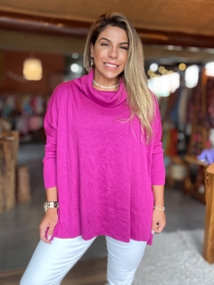 Blusa Ampla com manga canelada e gola ampla 8024