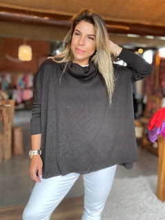 Blusa Ampla com manga canelada e gola ampla 8024 - Mari Colombo Store