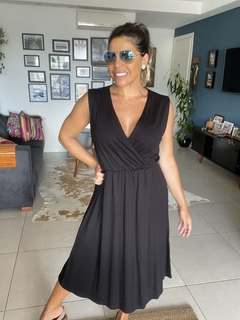 Vestido com cinto Anselmi Preto | 47282 - comprar online