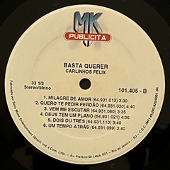 CARLINHOS FELIX, BASTA QUERER, 19?? - BANANEIRA DISCOS - DISCO DE VINIL E CDS- FRETE GRÁTIS PARA TODO O BRASIL 