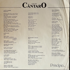 GRUPO CANTARO - PRINCIPIO , 1988 - BANANEIRA DISCOS - DISCO DE VINIL E CDS- FRETE GRÁTIS PARA TODO O BRASIL 