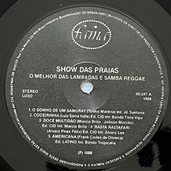 Show Das Praias - O Melhor Das Lambadas E Samba Reggae, 1988 - BANANEIRA DISCOS - DISCO DE VINIL E CDS- FRETE GRÁTIS PARA TODO O BRASIL 