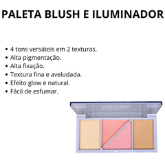 Paleta De Blush e Iluminador Feels Mood Ruby Rose HB-7529 na internet