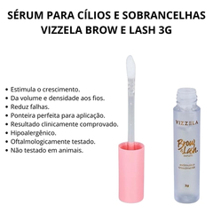 Brow Lash Vizzela 3g Sérum Crescimento Cílios e Sobrancelhas Reduz Falhas na internet