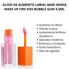 Fire Kiss Mari Maria - Lip Gloss Mari Maria cor Bergamota e Bubblegum - Portal Make