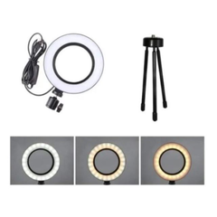 Ring Light de Mesa Blogueira Portátil Luminária De Led 6 Polegadas + Tripé De 16 Cm Right - loja online