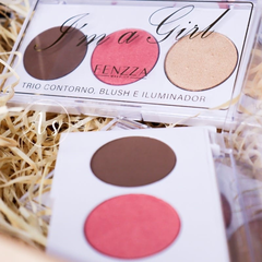 Paleta de Contorno, Blush e Iluminador I'm a Girl - Fenzza - comprar online