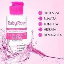 Agua Micelar Ultra 120 ML Ruby Rose Pele Limpa na internet