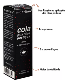 COLA PARA CÍLIOS POSTIÇOS - MACRILAN na internet