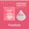 Esponja Para Pó Melu RRS01 Fluffy Puff Cor Ros