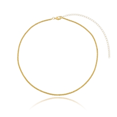 CHOKER SINGAPURA BANHADO EM OURO 18K