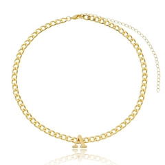 CHOKER ELOS GRUMET BANHADO EM OURO 18K (SEM PINGENTE)